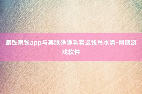 赌钱赚钱app与其眼睁睁看着这钱吊水漂-网赌游戏软件
