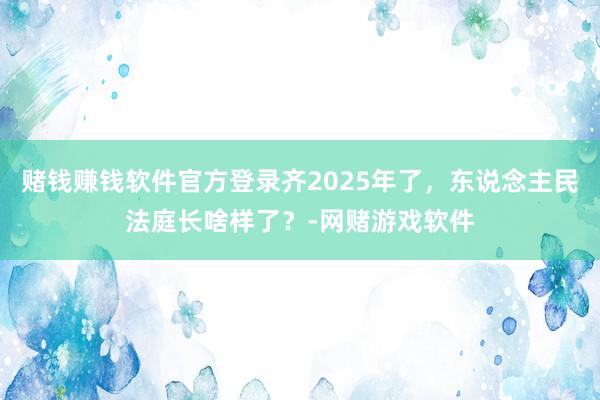 赌钱赚钱软件官方登录齐2025年了，东说念主民法庭长啥样了？-网赌游戏软件