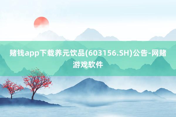 赌钱app下载养元饮品(603156.SH)公告-网赌游戏软件