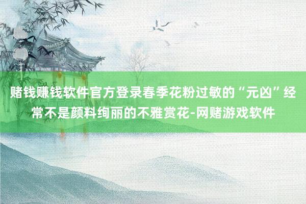 赌钱赚钱软件官方登录春季花粉过敏的“元凶”经常不是颜料绚丽的不雅赏花-网赌游戏软件