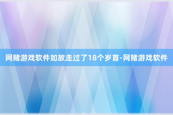 网赌游戏软件如故走过了18个岁首-网赌游戏软件