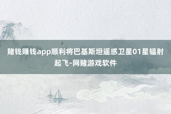 赌钱赚钱app顺利将巴基斯坦遥感卫星01星辐射起飞-网赌游戏软件