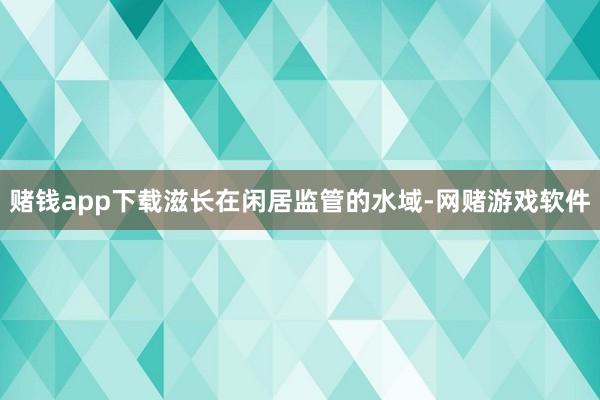赌钱app下载滋长在闲居监管的水域-网赌游戏软件