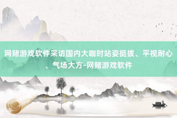 网赌游戏软件采访国内大咖时站姿挺拔、平视耐心、气场大方-网赌游戏软件