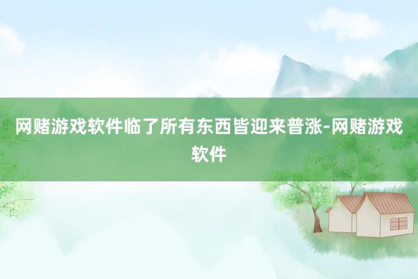 网赌游戏软件临了所有东西皆迎来普涨-网赌游戏软件