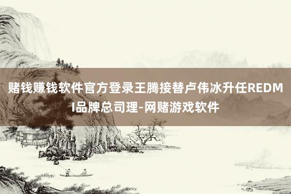 赌钱赚钱软件官方登录王腾接替卢伟冰升任REDMI品牌总司理-网赌游戏软件